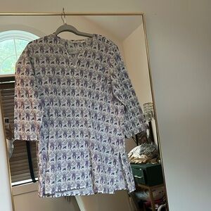 Roller Rabbit Purple Monkey Dress/Coverup L
